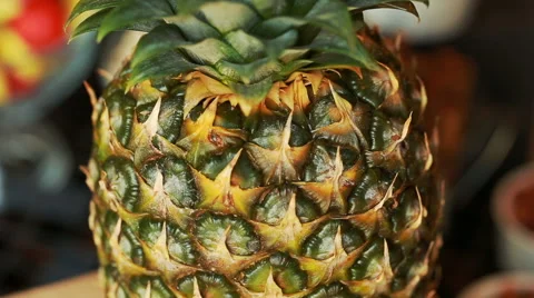 Pineapple closeup. Stock Footage 64408394