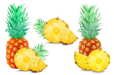 Pineapple collage Stock Photos