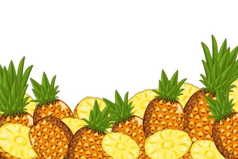 Pineapple composition Isolated 스톡 일러스트