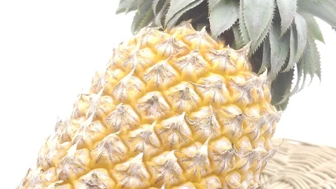Pineapple cut on basket Stock Footage 118115389