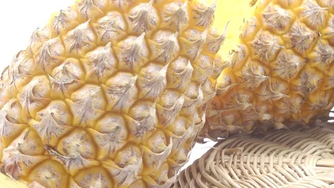 Pineapple cut on basket Stock Footage 118115471