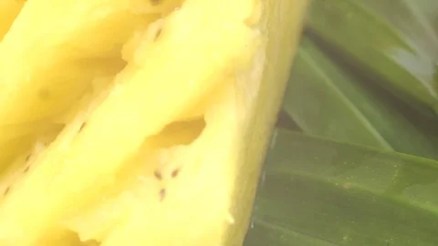 Pineapple cut on basket Stock Footage 118115480