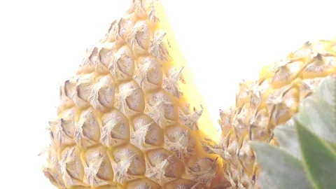 Pineapple cut on basket Stock Footage 118115490