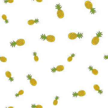 Pineapple cute seamless pattern background for kids textile. Illustration Stock Illustration