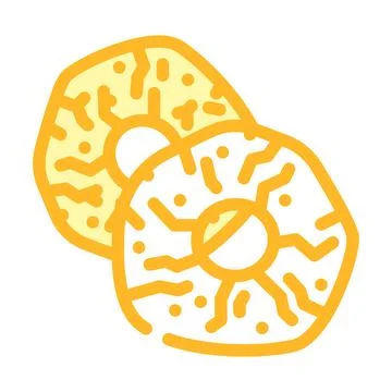 Pineapple dried fruit color icon vector illustration Stock Illustration