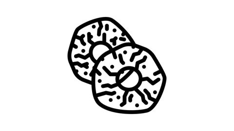 Pineapple dried fruit line icon animation Stock Footage 326764528