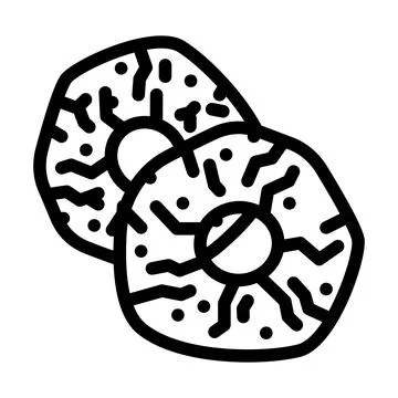 Pineapple dried fruit line icon vector illustration Stock Illustration