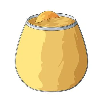 Pineapple drink illustration Stock Illustration