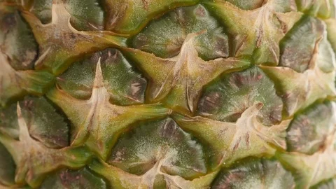 Pineapple exotic fruit texture close-up Stock Footage 76767919