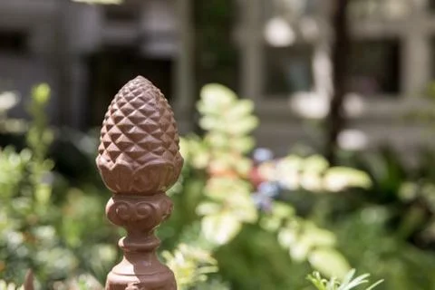 Pineapple Fence Post Stock Photos