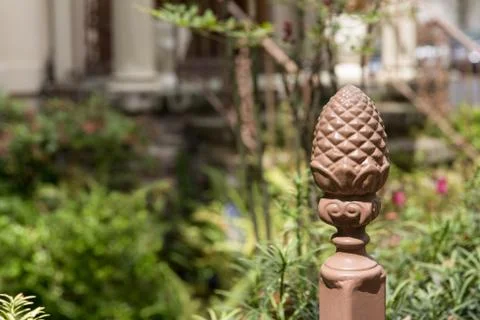 Pineapple Fence Post Stock Photos