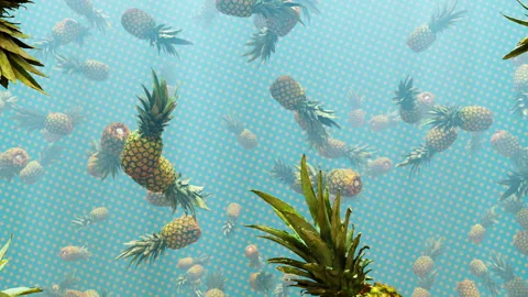 Pineapple Filling In Summer 01 4K Stock Footage 274518108