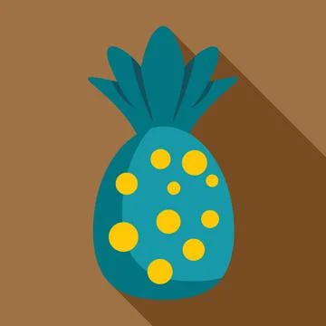 Pineapple flat design pop art style illustration Illustrazione stock