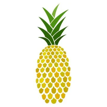 A pineapple. Fresh fruit. Hand-drawn vector illustration. イラスト素材