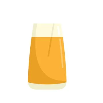 Pineapple fresh juice icon, flat style Stock Illustration