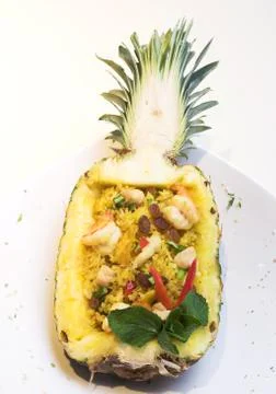 Pineapple fried rice Stock Photos