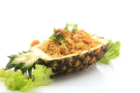 Pineapple fried rice Stock Photos