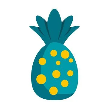 Pineapple fruit abstract design with yellow dots Illustrazione stock