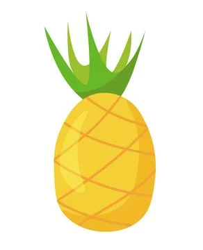 Pineapple fruit. Cartoon vector illustration Stock Illustration