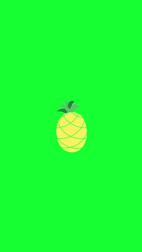 Pineapple Fruit Green Screen Animation Video stock 346567965