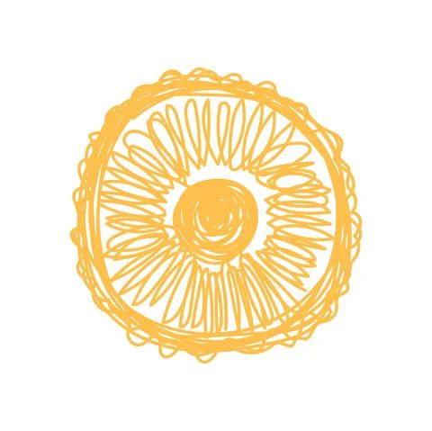 Pineapple fruit. Hand drawn vector illustration. Pen or marker doodle sketch. Stock Illustration