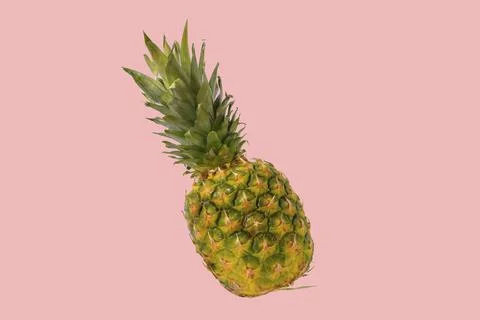 Pineapple fruit isolated on pastel background. Creative layout made of pineapple Stock-Fotos