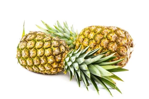 Pineapple fruit isolated on a white background. Stock Photos