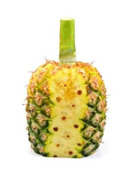Pineapple fruit isolated on white pineapple Stock Photos