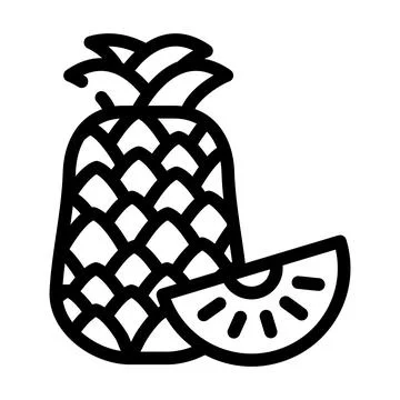 Pineapple fruit line icon vector illustration Stock Illustration