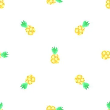 Pineapple fruit pattern seamless vector Stock Illustration