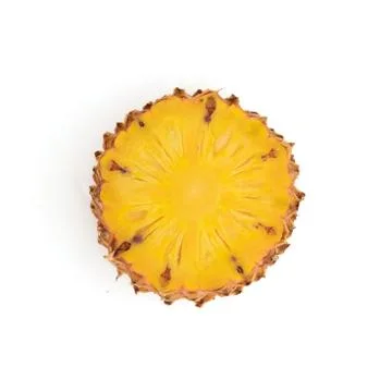 Pineapple fruit ripe on white Stock Photos