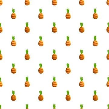 Pineapple fruit seamless repeating pattern background design Stock Illustration