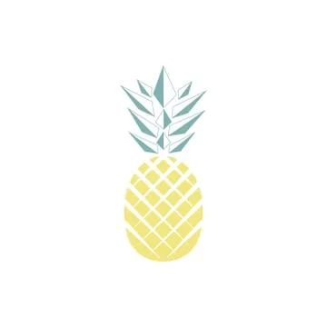 Pineapple fruit. Vector illustration. Stock Illustration