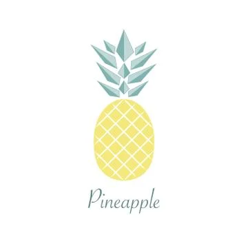 Pineapple fruit. Vector illustration. Stock Illustration