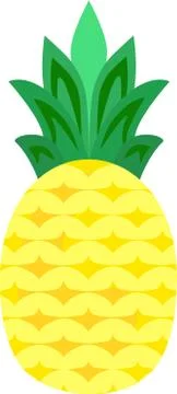 Pineapple Fruit Vector Isolated Stock Illustration