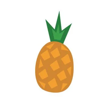 Pineapple fruit vector object isolated Illustrazione stock