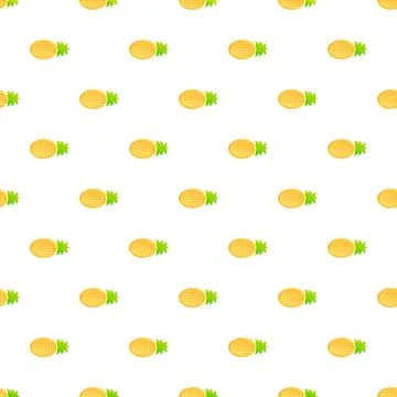 Pineapple fruit vector seamless pattern background design Stock Illustration