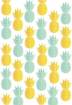 Pineapple fruits pattern Illustrazione stock