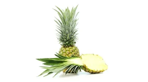 Pineapple full and half isolated Stock Footage 8978899
