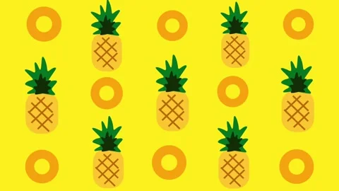 Pineapple Grid Party Stock Footage 335630152