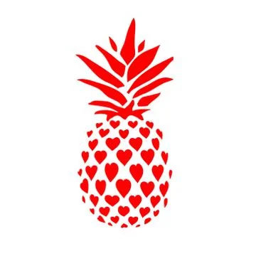 Pineapple. Hand drawn vector illustration isolated on white, logo, t-shirt de Stock Illustration