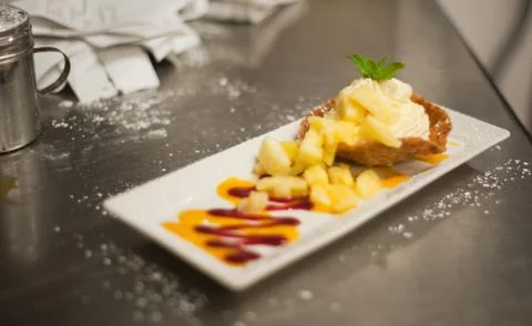Pineapple ice cream Stock Photos
