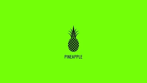 Pineapple icon animation Stock Footage 157084874