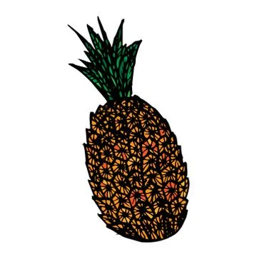 Pineapple icon. Stock Illustration