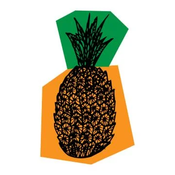 Pineapple icon. Stock Illustration