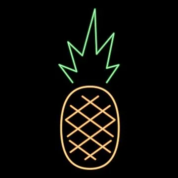 Pineapple icon. Stock Illustration