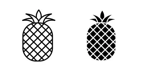 Pineapple icon Illustration designs pack for Web Stock Illustration