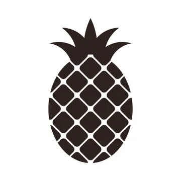 Pineapple icon isolated on white background Stock Illustration