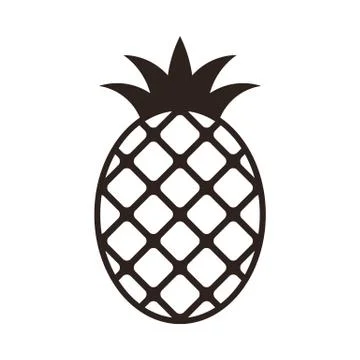 Pineapple icon isolated on white background Stock Illustration