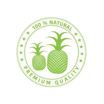 Pineapple icon. premium quality package label. vintage stamp. designed for pi Stock Illustration